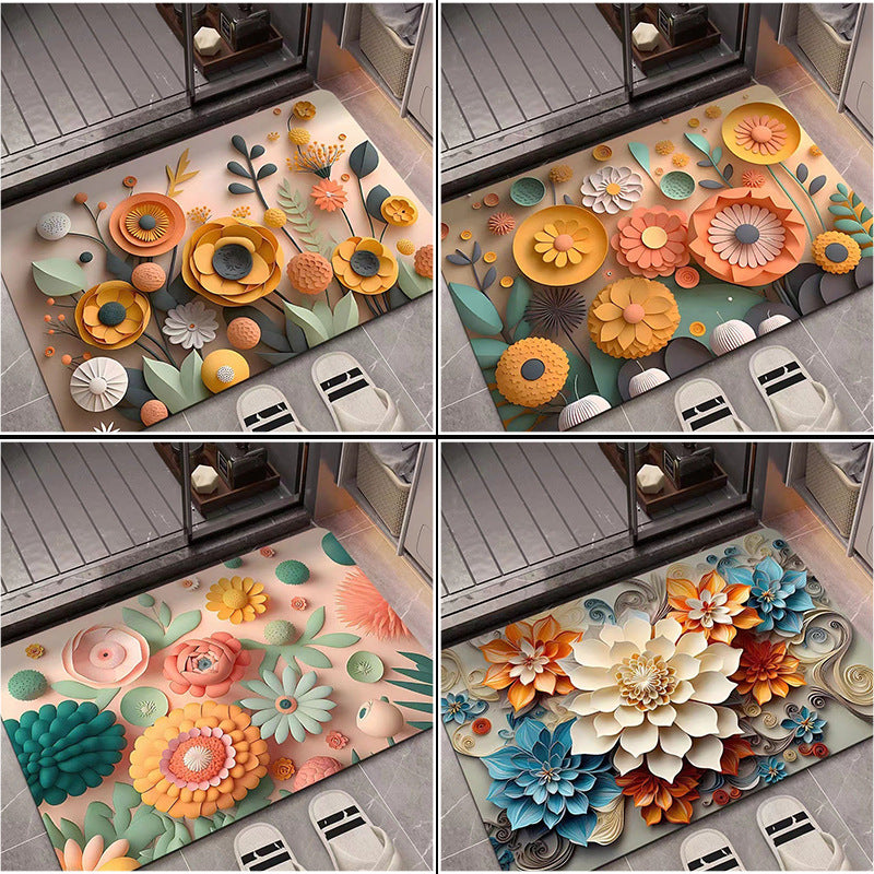 3D Textured Floral Mat Kalsten