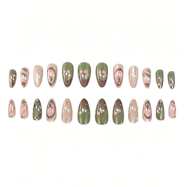Artistic Floral Press-On Nail Enhancements Kalsten 1789915404
