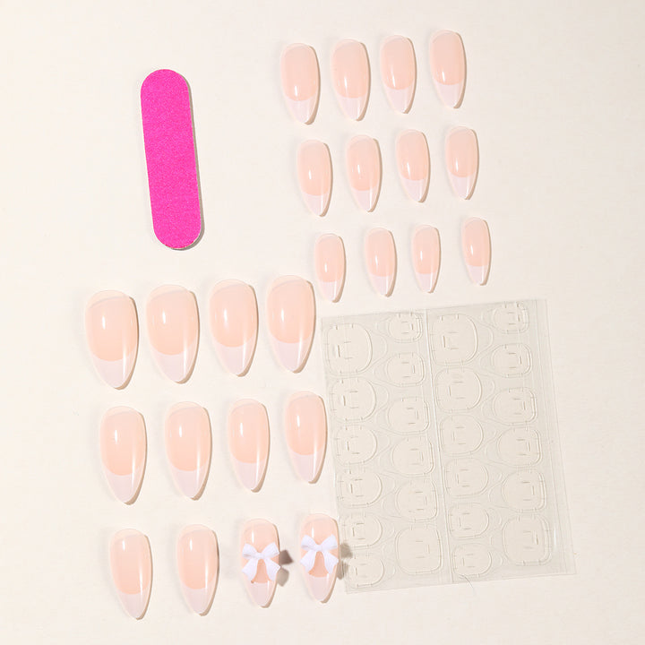 Elegant French Tip Acrylic Nail Art Extensions Kalsten