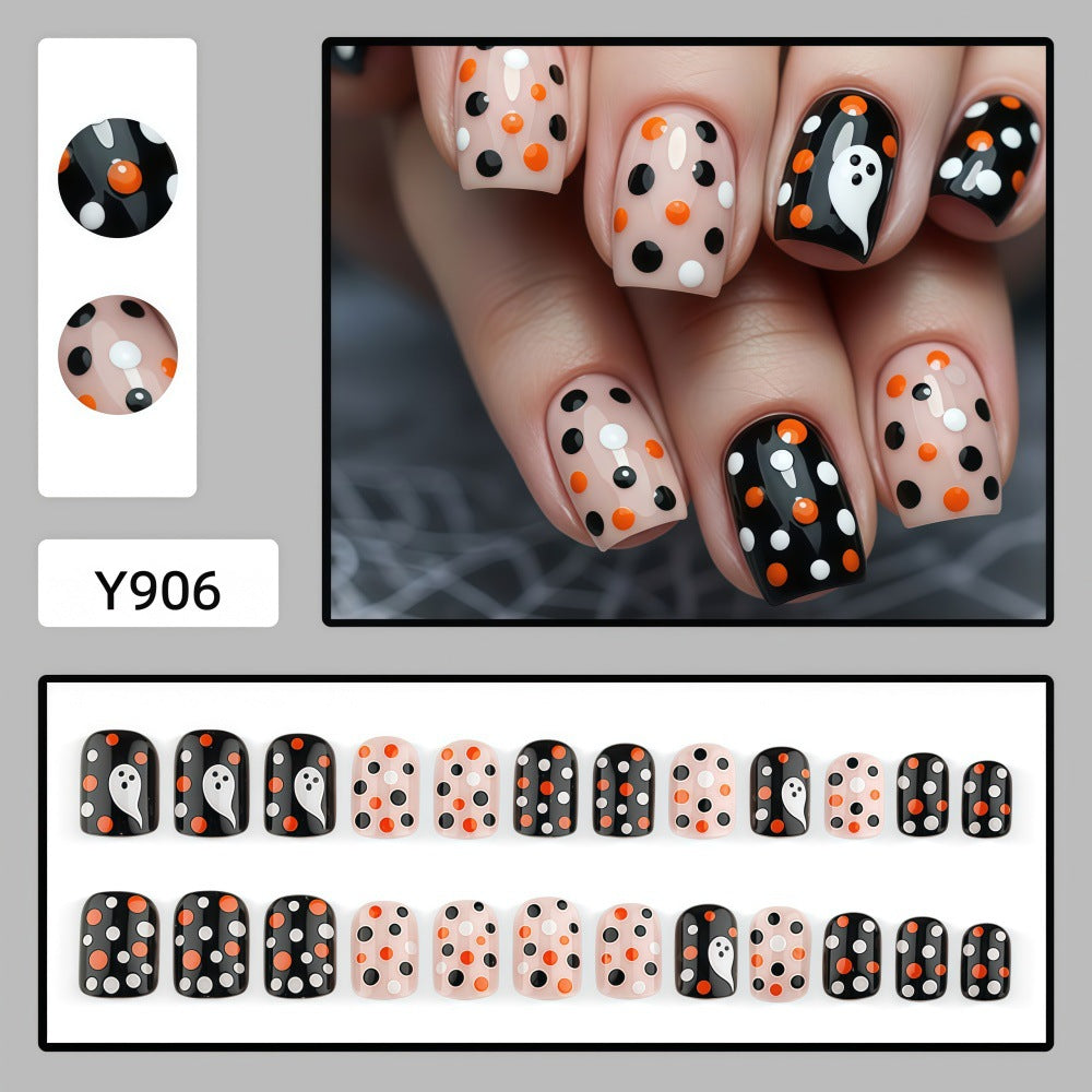 Artificial nails with festive ghost pattern Kalsten