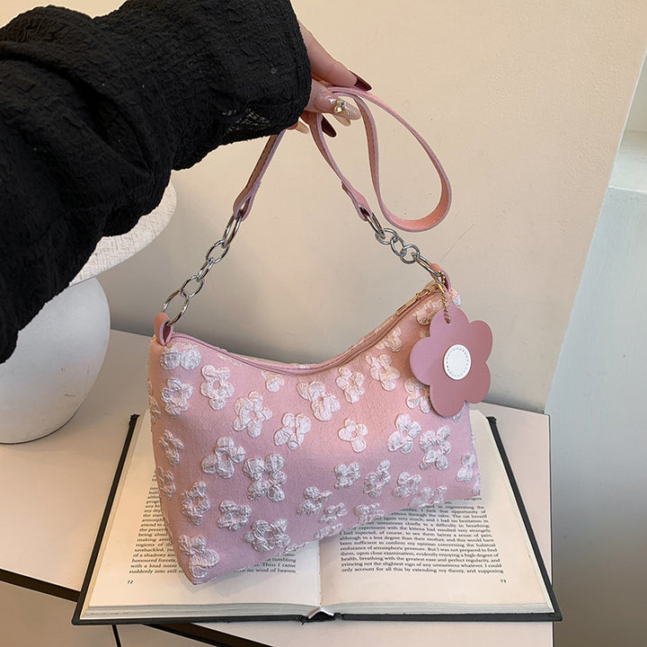 WoStylish Hobo Handbag with Floral Charm Kalsten
