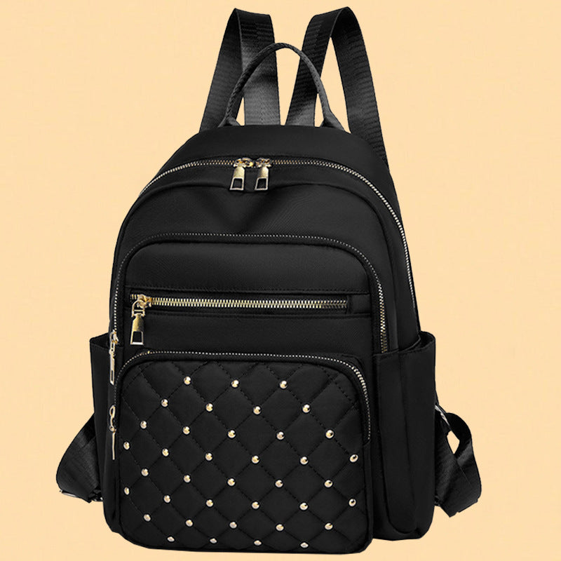 Women's Quilted Backpack with Decorative Studs Kalsten