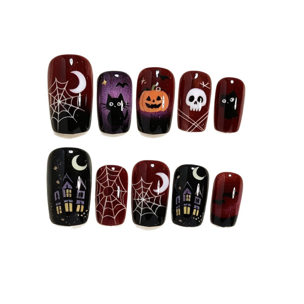 Halloween-Themed Press-On Nail Art Kalsten