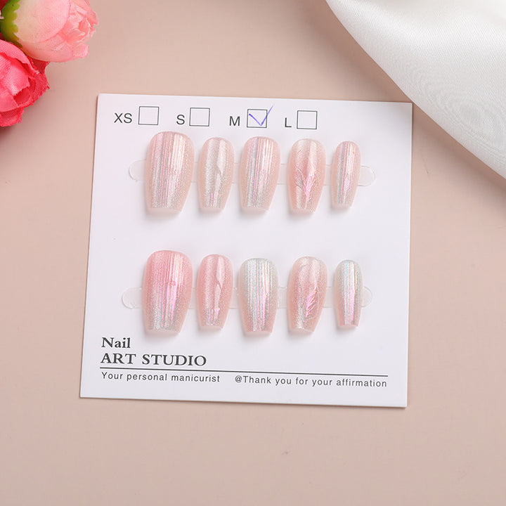 Shimmering Glitter Press-On Nail Set Kalsten