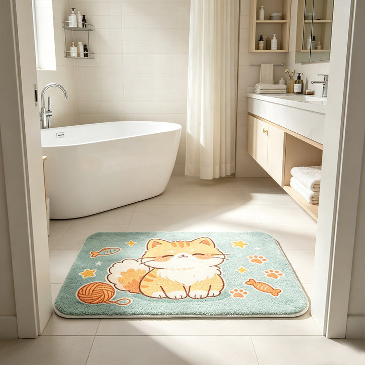 Playful Elephant Bath Mat