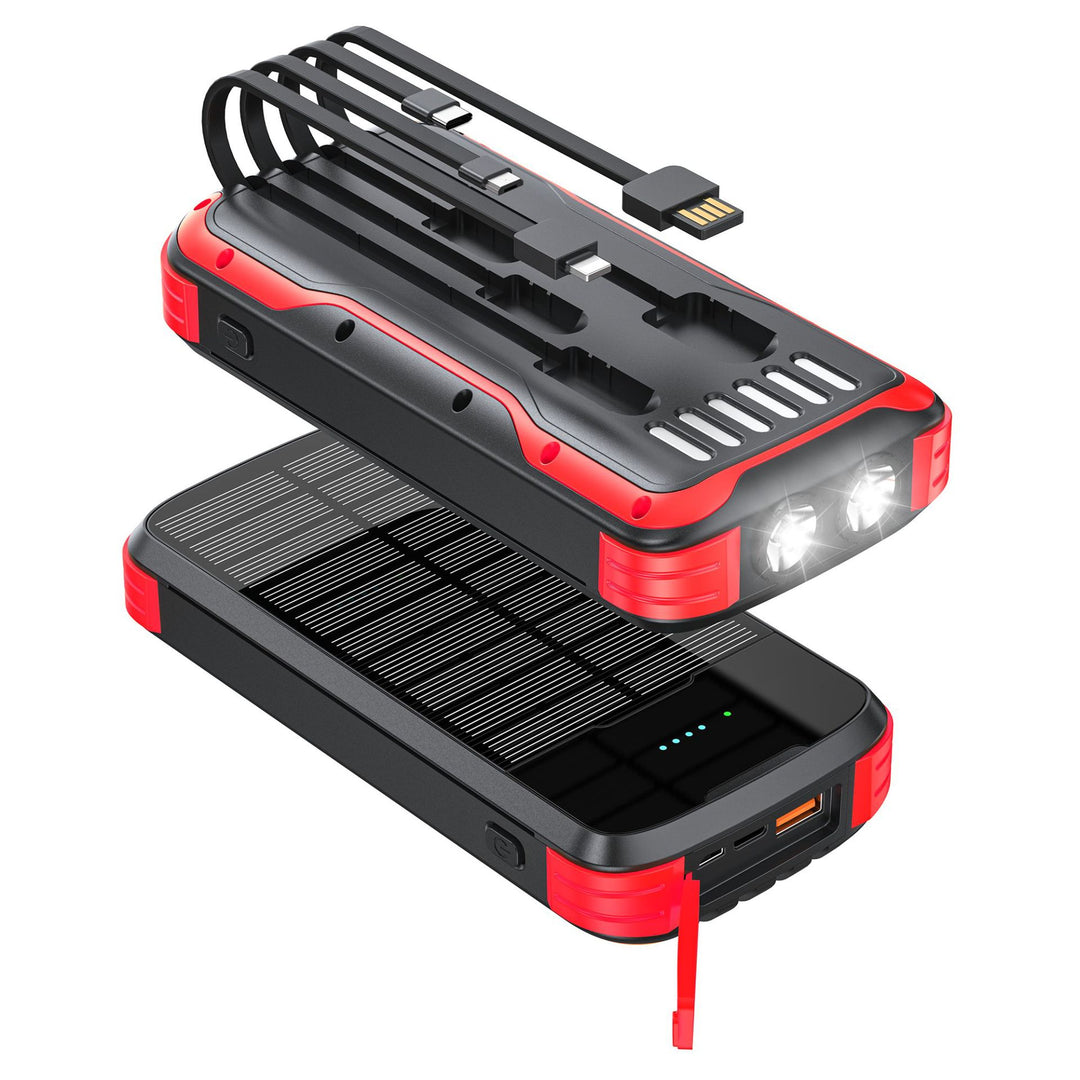 Solar Powerbank with Integrated LED Light and Multiple Charging Ports Kalsten