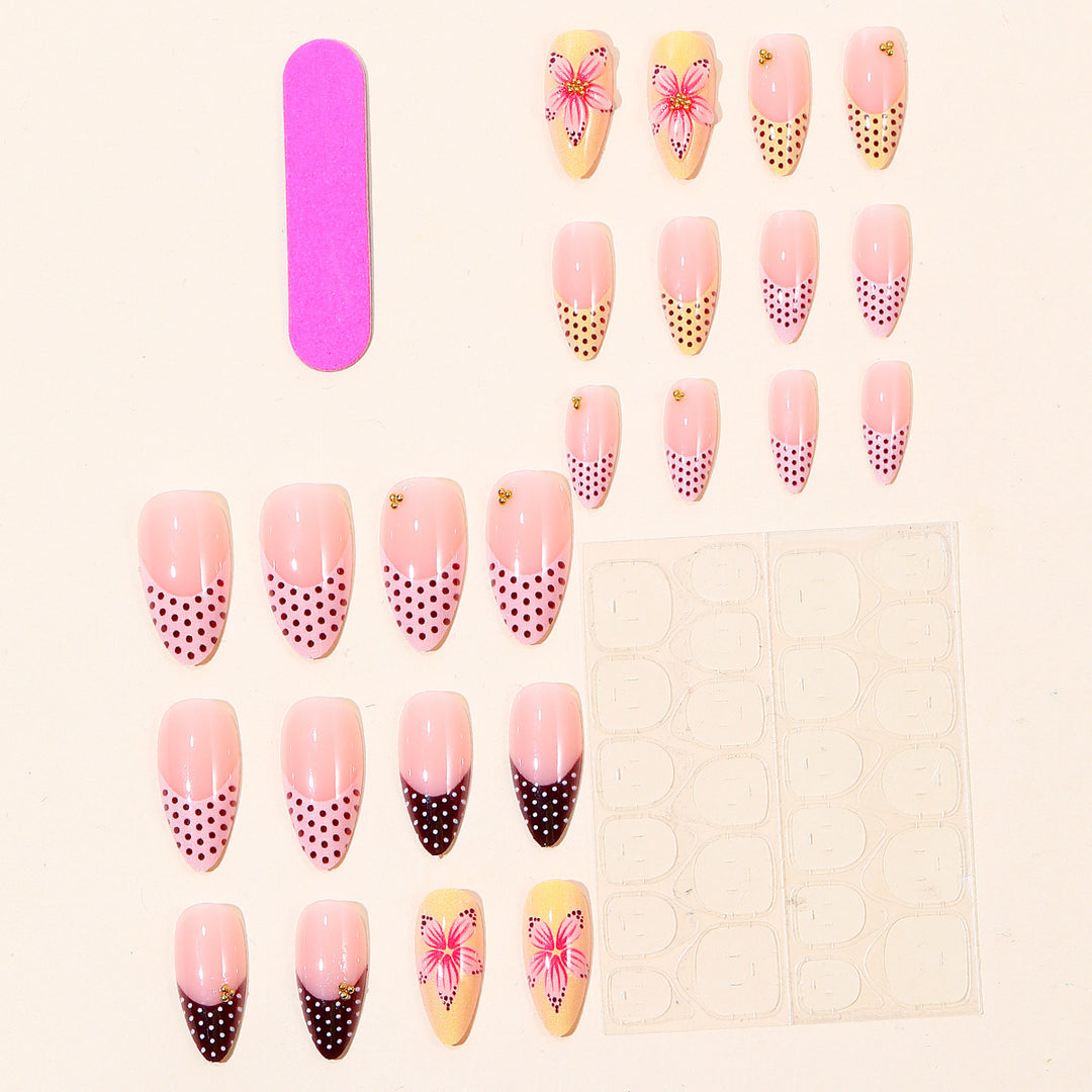Artistic 3D Floral Accent Nail Art Extensions Kalsten