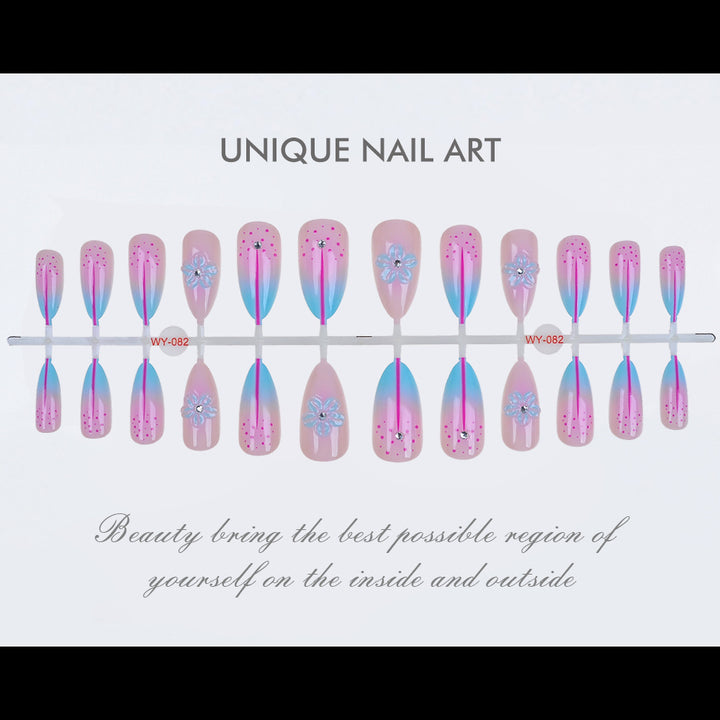 Artistic Floral-Embellished Press-On Nail Collection Kalsten