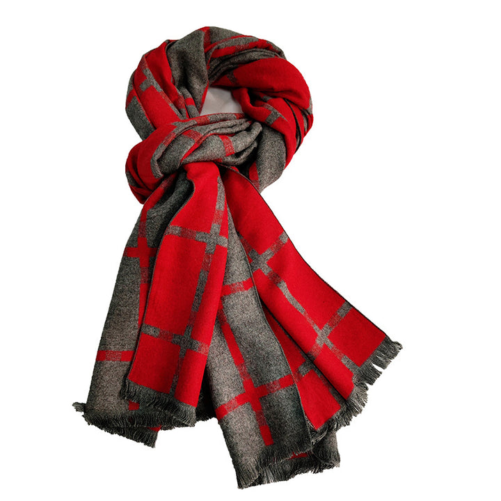 Ladies Elegant and Warm Scarf with Geometric Pattern Kalsten
