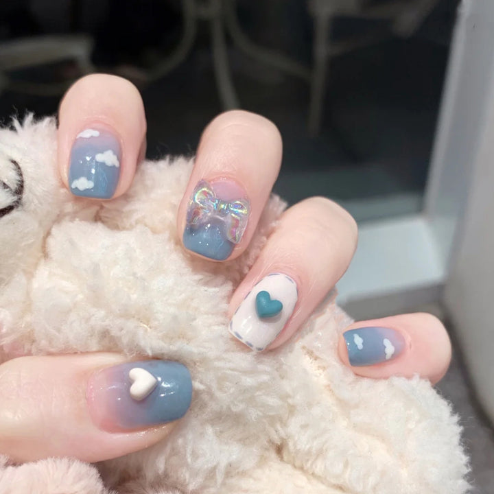 Artificial nail tips with bow design Kalsten