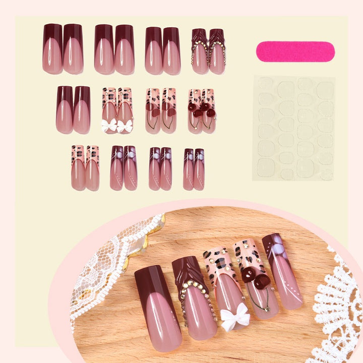 Artificial nail set with floral and glamorous design Kalsten