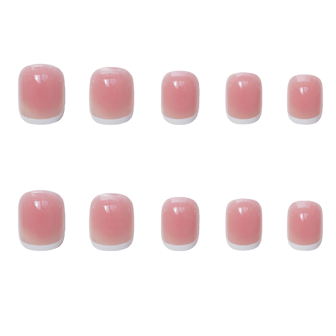 French Tip Glossy Press-On Nails
