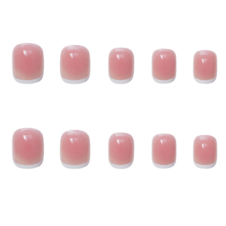 French Tip Glossy Press-On Nails