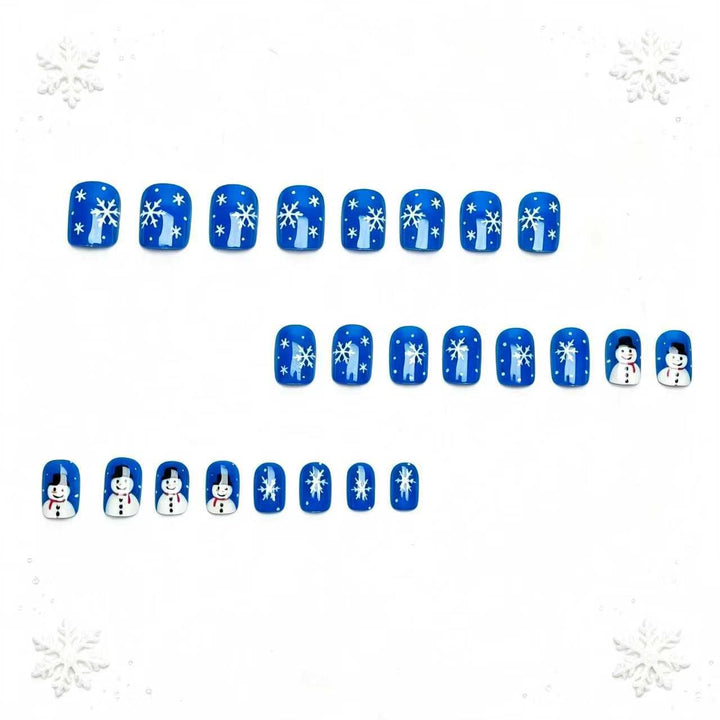 Artificial nails with festive snowman design Kalsten