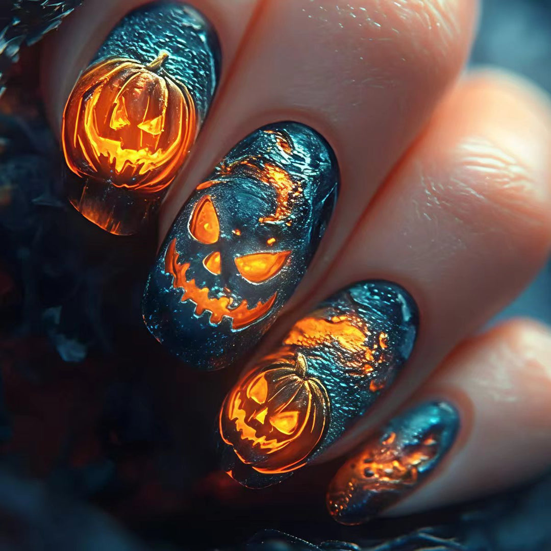 Artifical nails with Creative Halloween design Kalsten