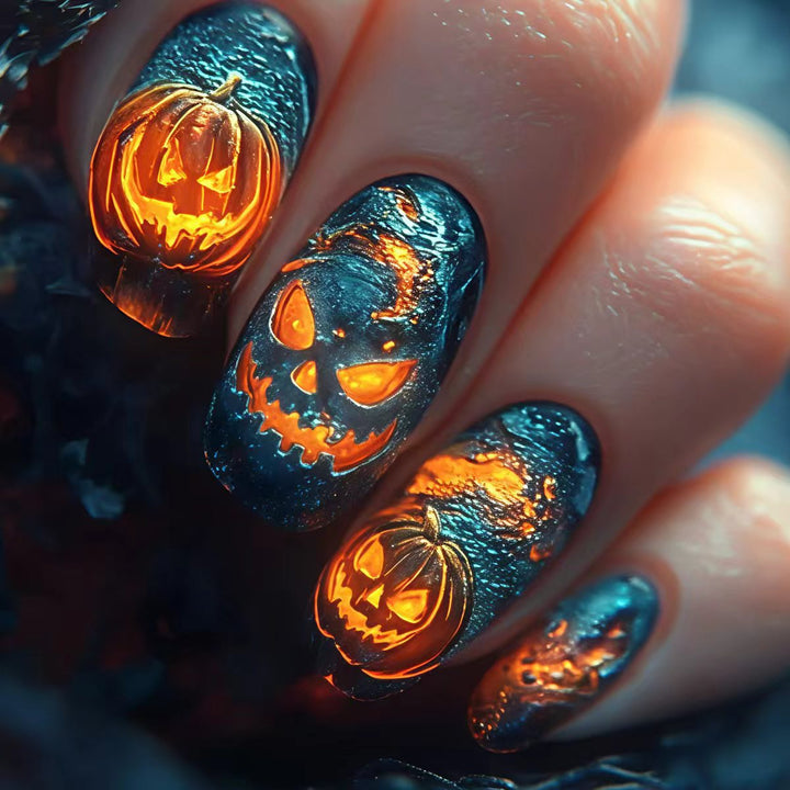 Artifical nails with Creative Halloween design Kalsten