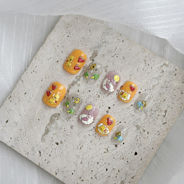 Character-Themed Press-On Nail Art Set