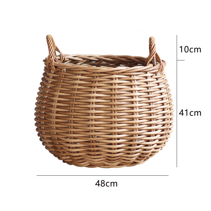 Handwoven basket with practical handles Kalsten