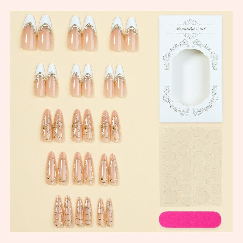 Nail art set with filigree gold accents Kalsten