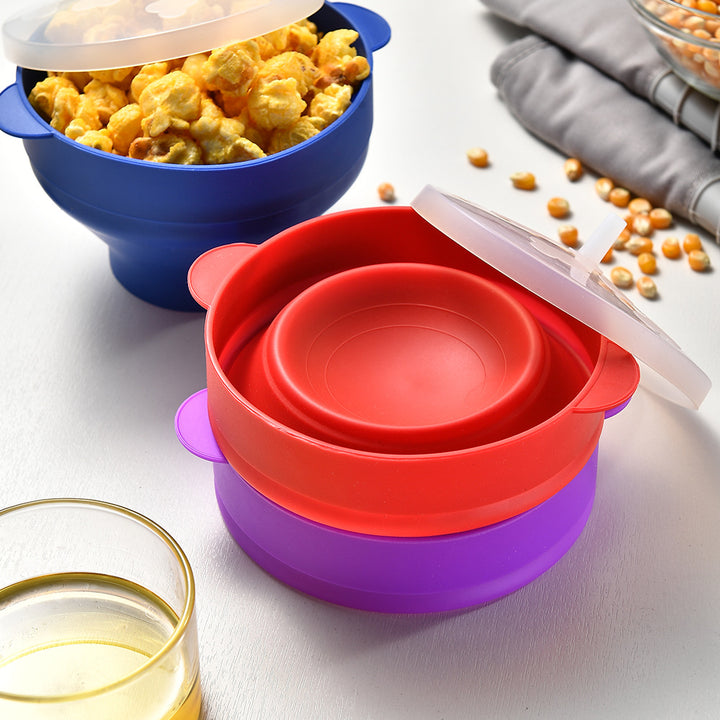 Silicone Popcorn Container with Lid Kalsten