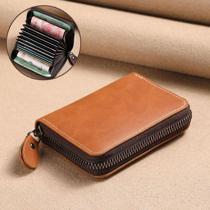 Zippered Leather Wallet