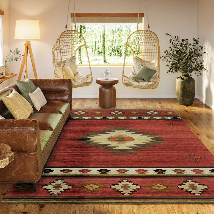 Native-Inspired Geometric Area Rug
