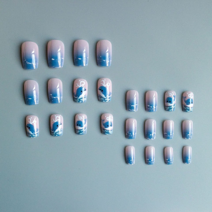Artistic Whale-Themed Nail Art Kit
