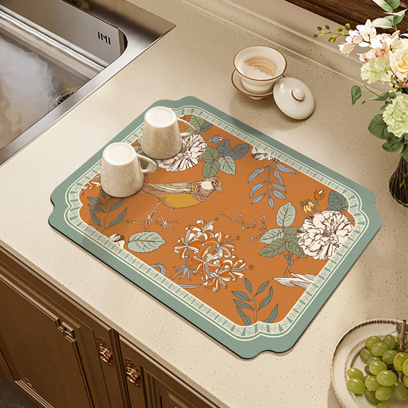 Luxurious Floral Kitchen Mat