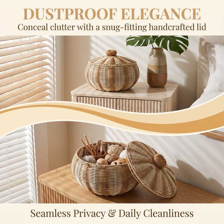 Stylish basket with lid Kalsten
