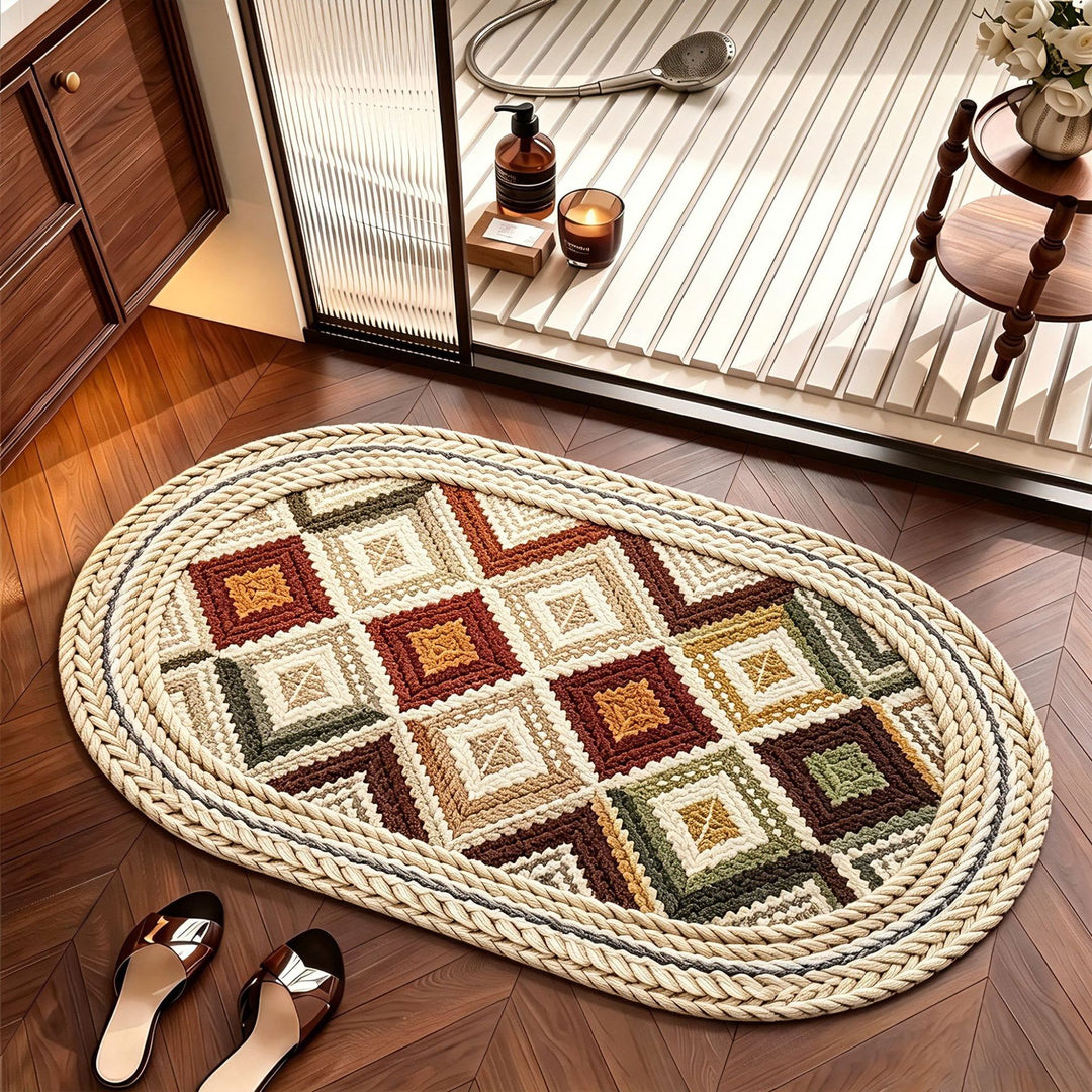 Braided Textured Area Rug