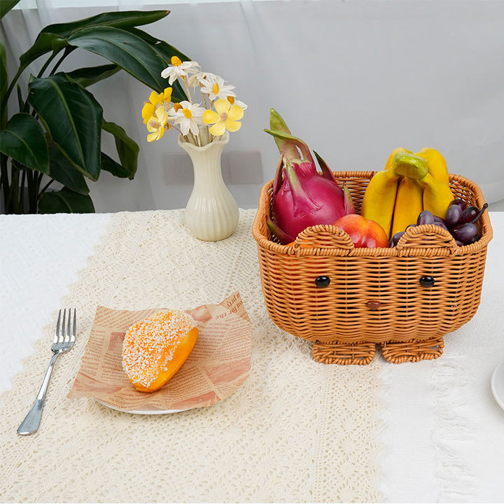Cute Animal-Themed Woven Storage Basket Kalsten