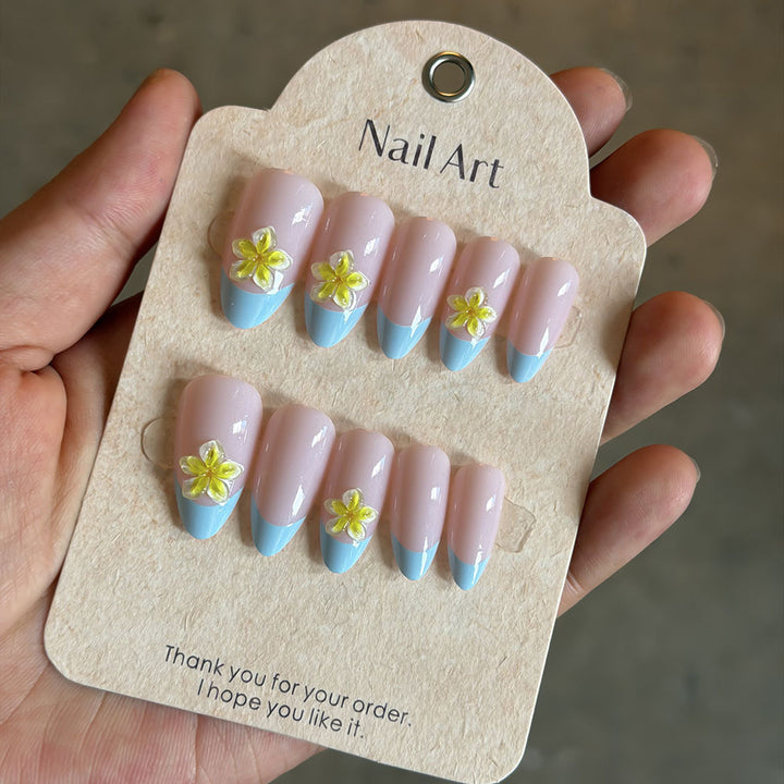 Floral-Designed Press-On Nail Set Kalsten