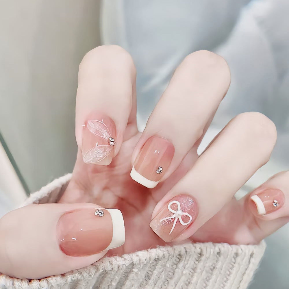 Elegant French Tip Press-On Nails Kalsten