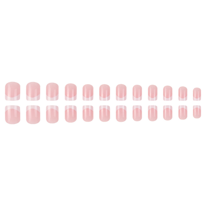 Elegant French Tip Press-On Nails with Glossy Finish Kalsten