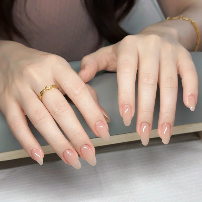 Natural Finish Nude Press-On Nail Set Kalsten