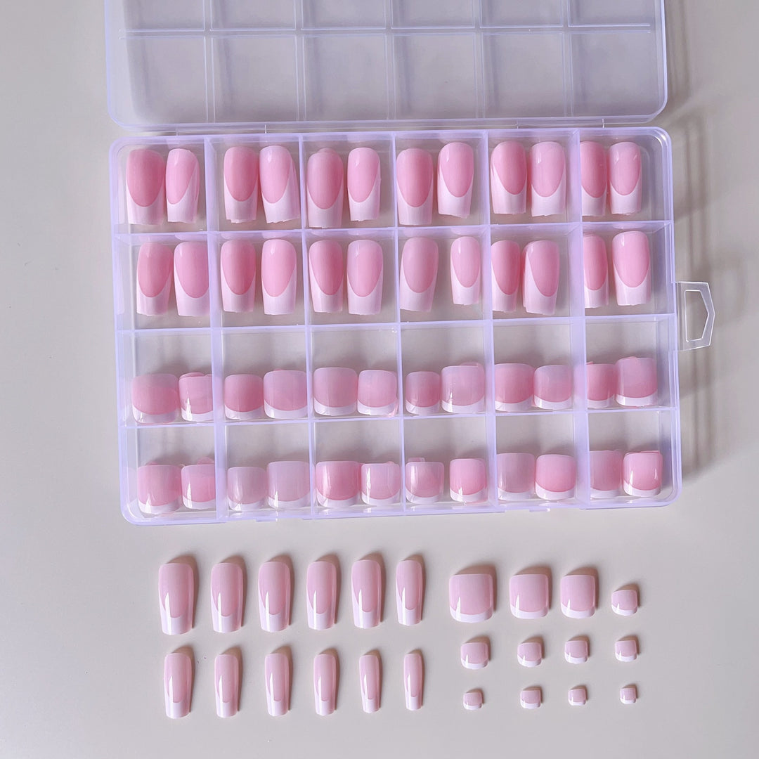Artificial nail set with elegant gradient and high-gloss surface Kalsten