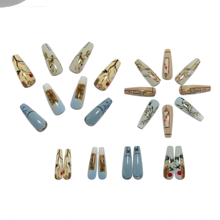 Artificial nails with Elegant Natural Pattern Kalsten
