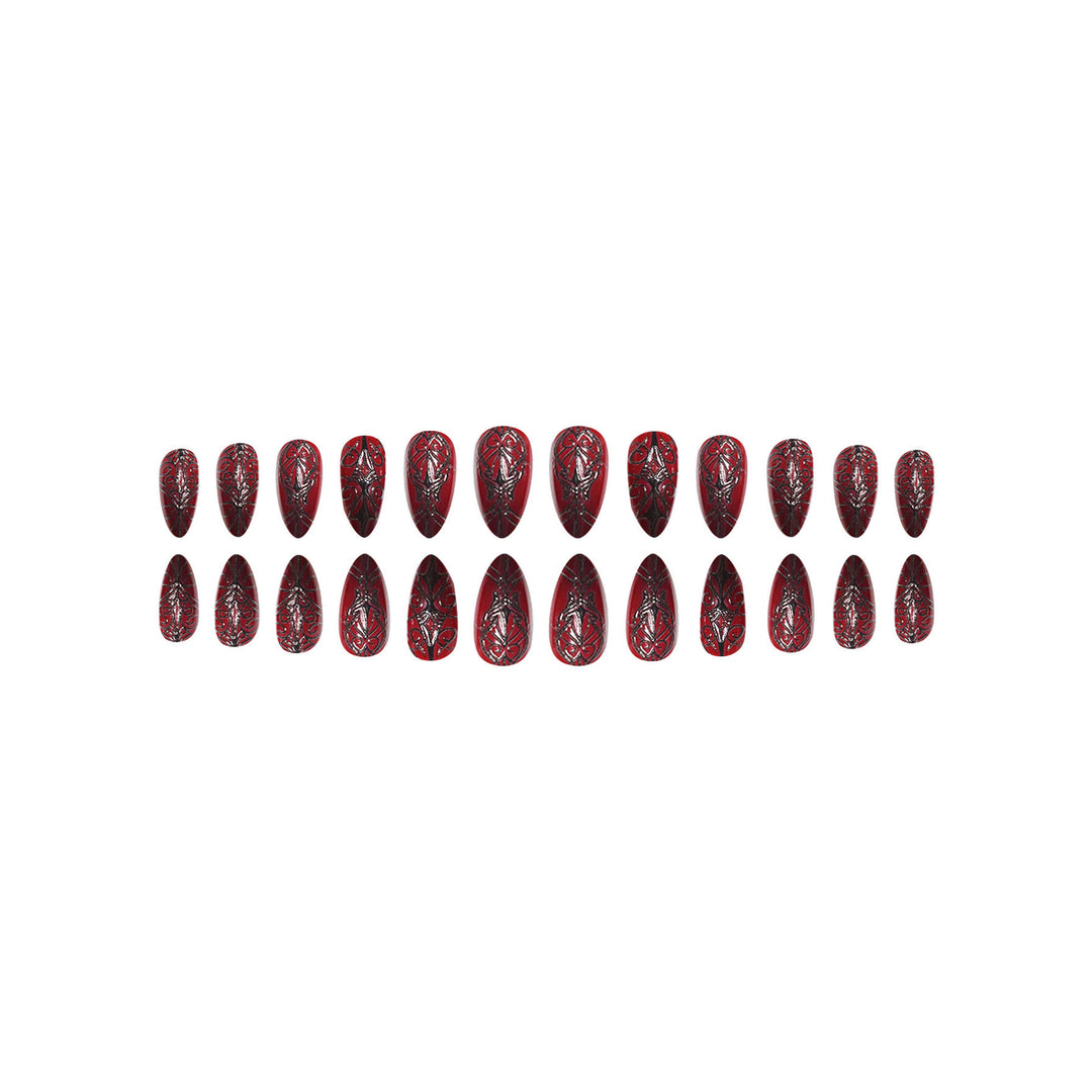 Gothic-Inspired Stiletto Press-On Nail Extensions Kalsten