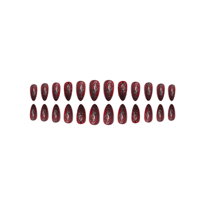 Gothic-Inspired Stiletto Press-On Nail Extensions Kalsten