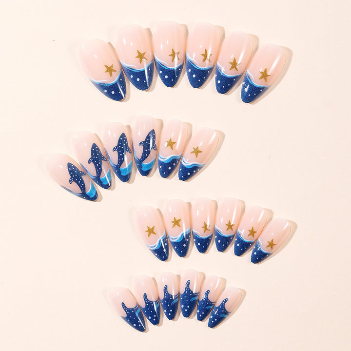 Artistic Ocean-Themed Nail Art Set Kalsten
