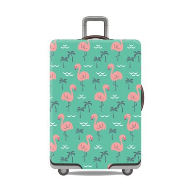 Tropical Leaf Print Hard Shell Luggage Kalsten