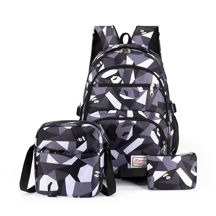 Versatile backpack set with creative geometric patterns Kalsten