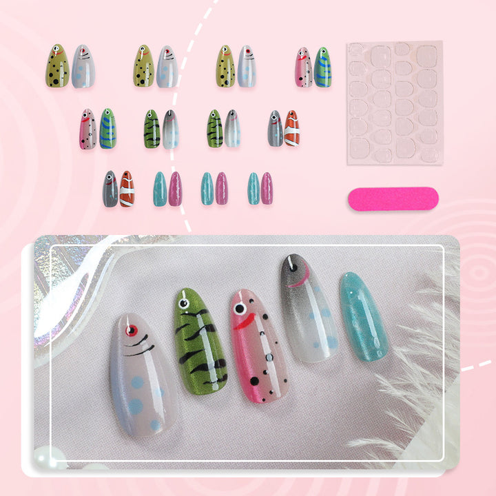 Artistic Marine Life Press-On Nail Art Kalsten