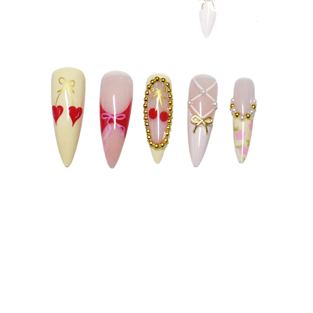 Colorful Artistic Press-On Nail Art Kalsten