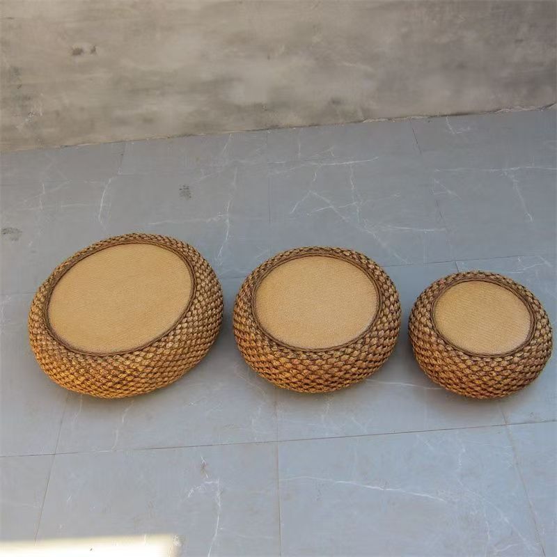 Handcrafted Braided Seat Pouf Kalsten