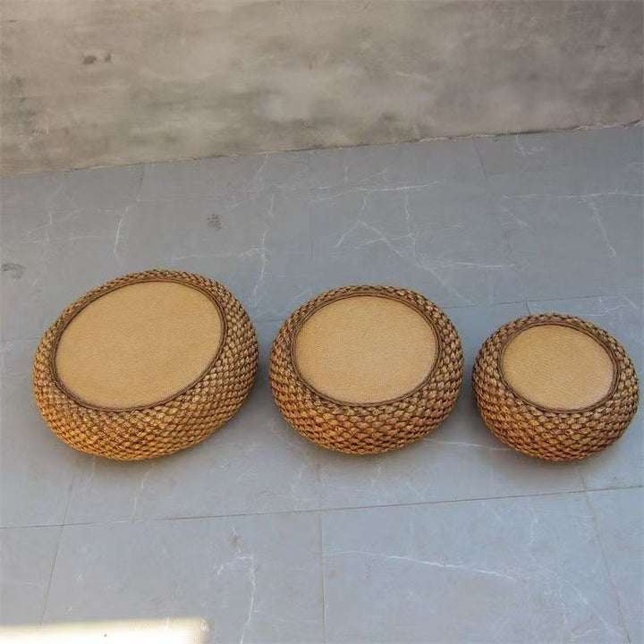 Handcrafted Braided Seat Pouf Kalsten
