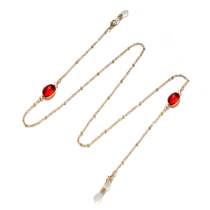 Chic Gemstone-Accented Eyewear Chain Kalsten