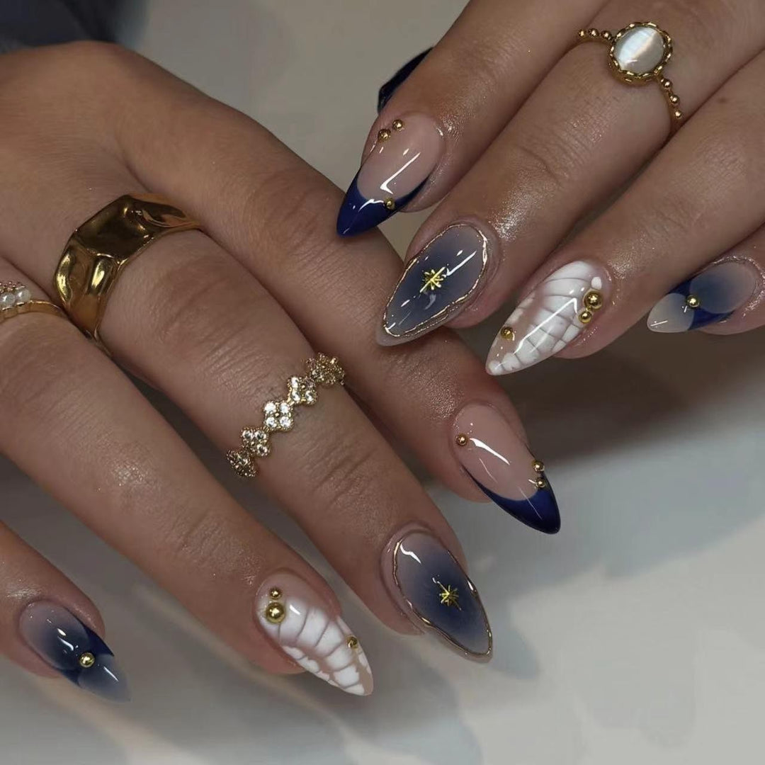 Artistic Starry Design Press-On Nails Kalsten