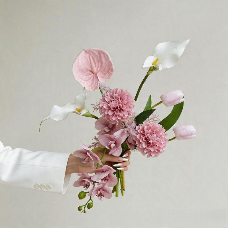Elegant Synthetic Floral Bouquet