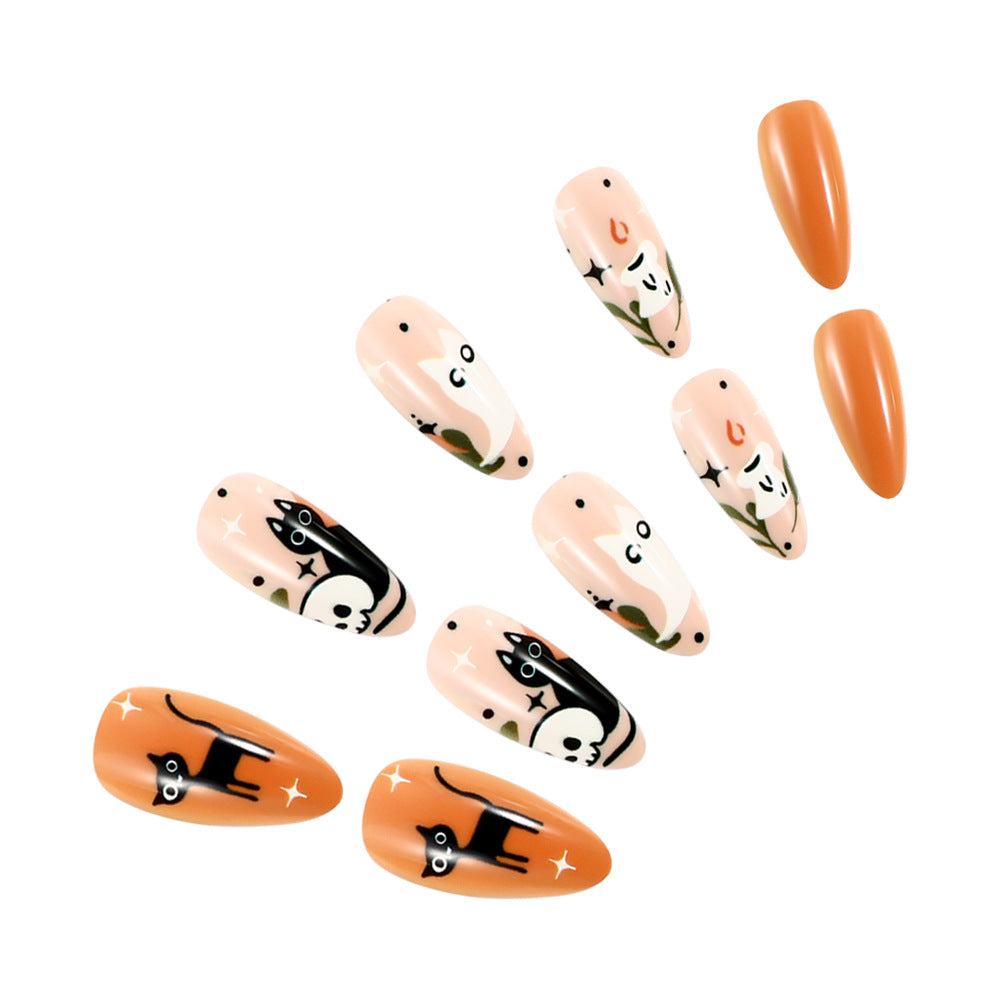 Artistic Press-On Nail Art With Whimsical Animal Designs Kalsten